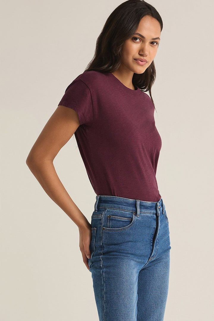 Z Supply - Modern Slub Tee in Berry Wine