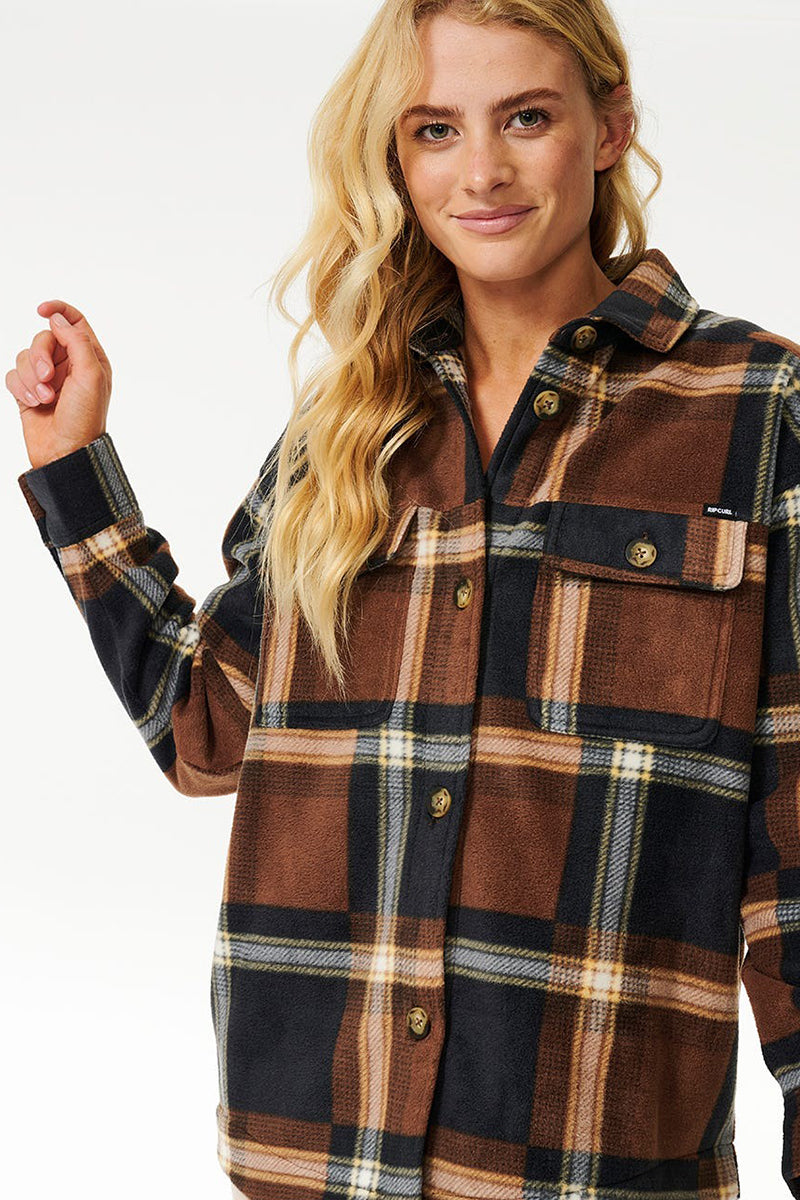 Rip Curl - Sun Club Flannel Shirt in Brown