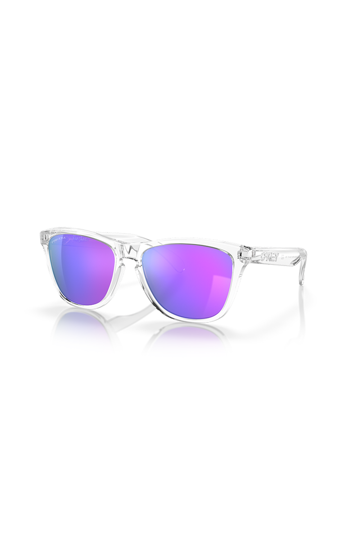 Oakley - Frogskins™ in Polished Clear Frames with Prizm Violet Lenses - OO9013-H755