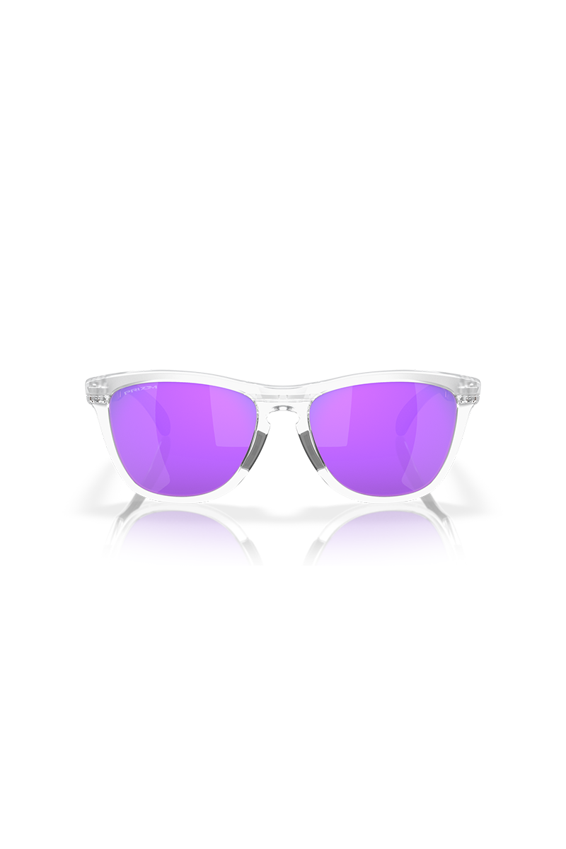 Oakley - Frogskins™ Range in Matte Clear Frames with Prizm Violet Lenses - OO9284-1255