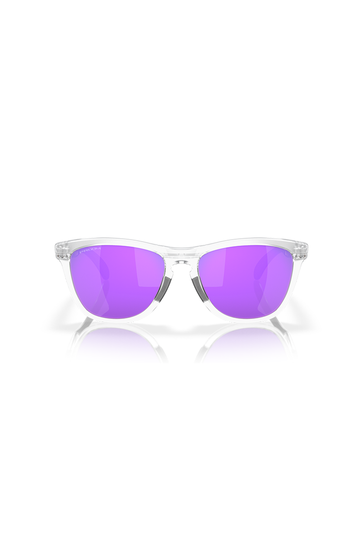 Oakley - Frogskins™ Range in Matte Clear Frames with Prizm Violet Lenses - OO9284-1255