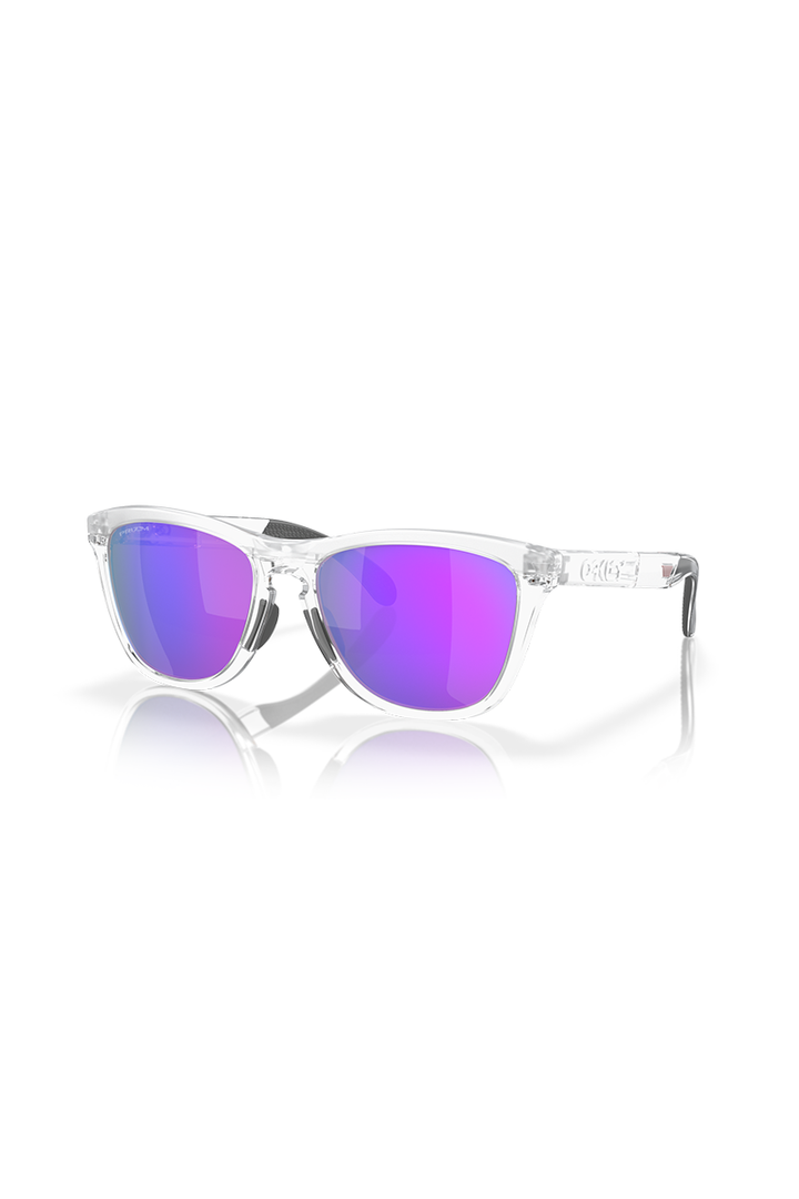 Oakley - Frogskins™ Range in Matte Clear Frames with Prizm Violet Lenses - OO9284-1255