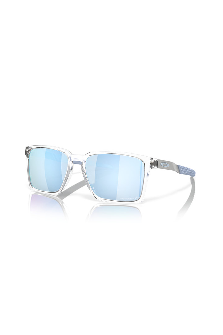 Oakley - Exchange Sun in Polished Clear Frames with Prizm Sapphire Polarized Lenses - OO9483-0356