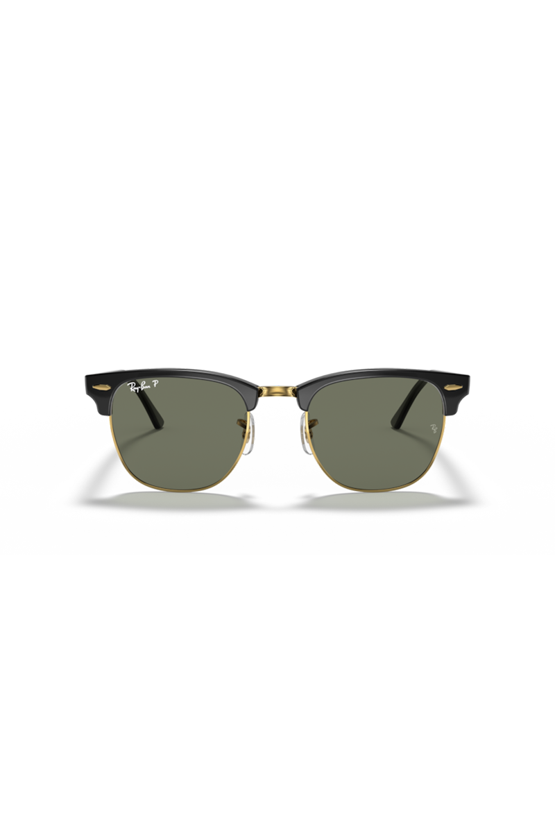 Ray Ban - Clubmaster Classic in Polished Black with Green Classic G-15 Lenses - 0RB3016901/5851