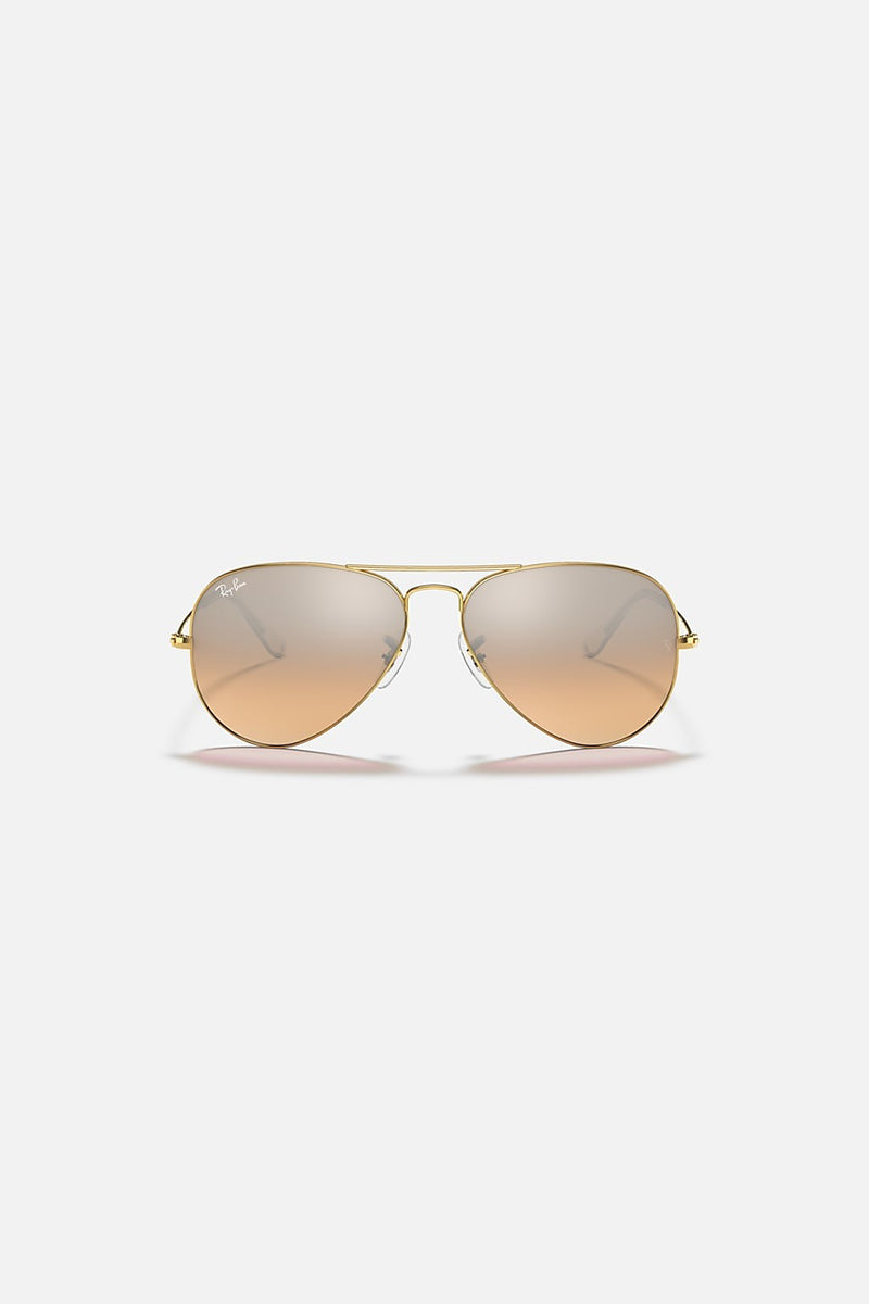 Ray Ban - Aviator Gradient in Polished Gold Frames with Silver Mirror Lenses - 0RB3025001/3E58