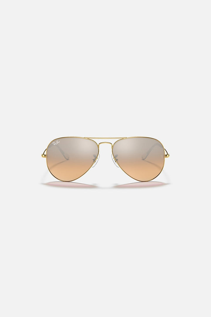 Ray Ban - Aviator Gradient in Polished Gold Frames with Silver Mirror Lenses - 0RB3025001/3E58