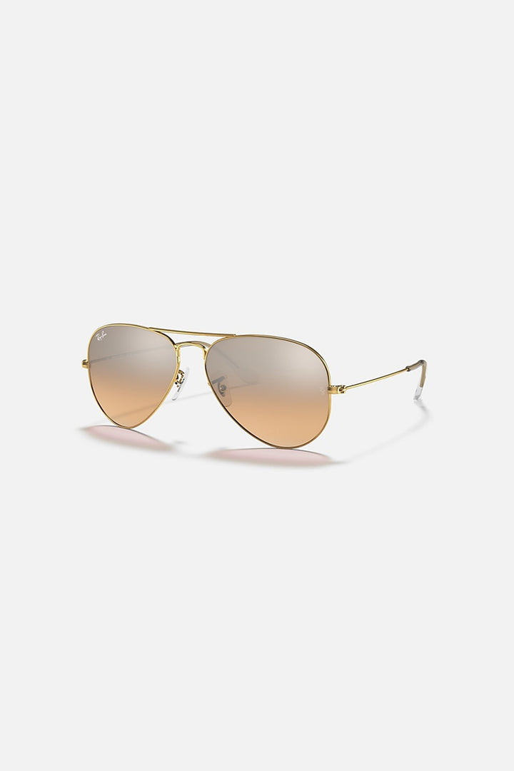 Ray Ban - Aviator Gradient in Polished Gold Frames with Silver Mirror Lenses - 0RB3025001/3E58