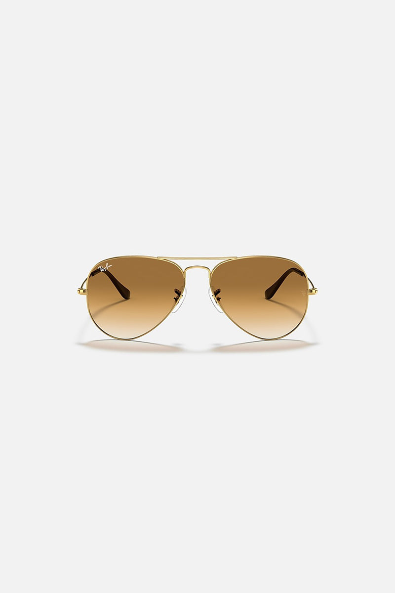 Ray Ban - Aviator Gradient in Polished Gold Frames with Clear Brown Gradient Lenses - 0RB3025001/5158