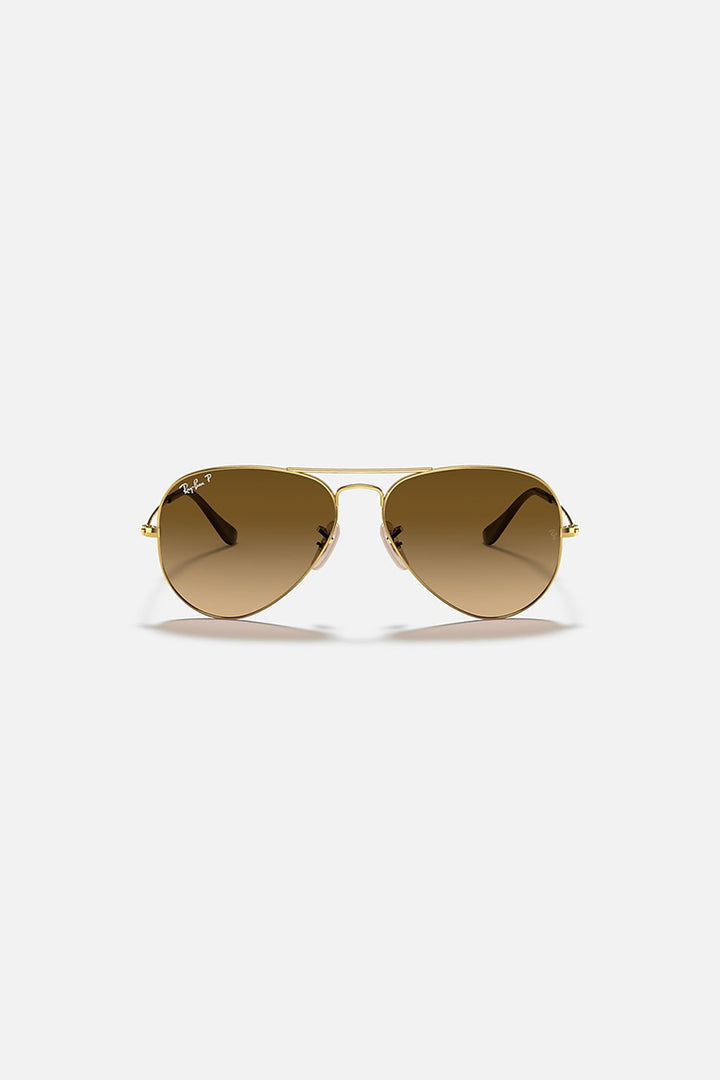 Ray Ban - Aviator Arista in Polished Gold Frames with Brown Gradient Lenses - 0RB3025001/M258