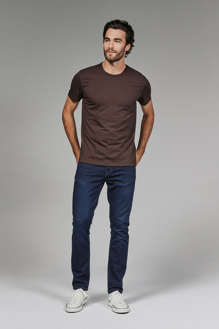 7DIAMONDS - Modal Crew Neck Tee in Coffee