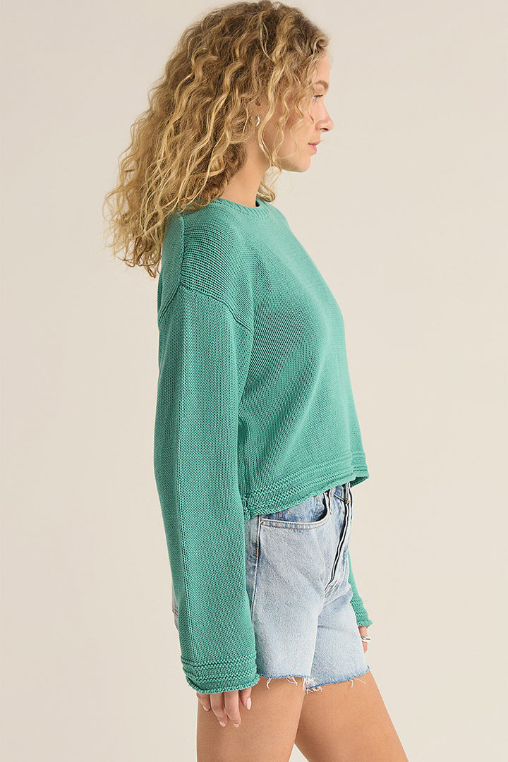 Z Supply - Emerson Cropped Sweater in Tide Pool