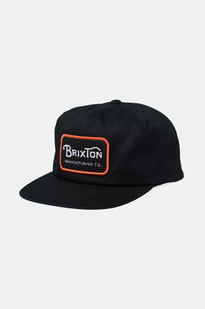 Brixton - Grade Snapback in Black/Orange/White