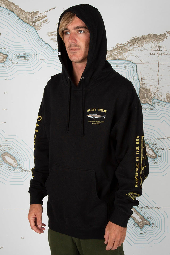 Salty Crew - Bruce Hood Fleece in Black