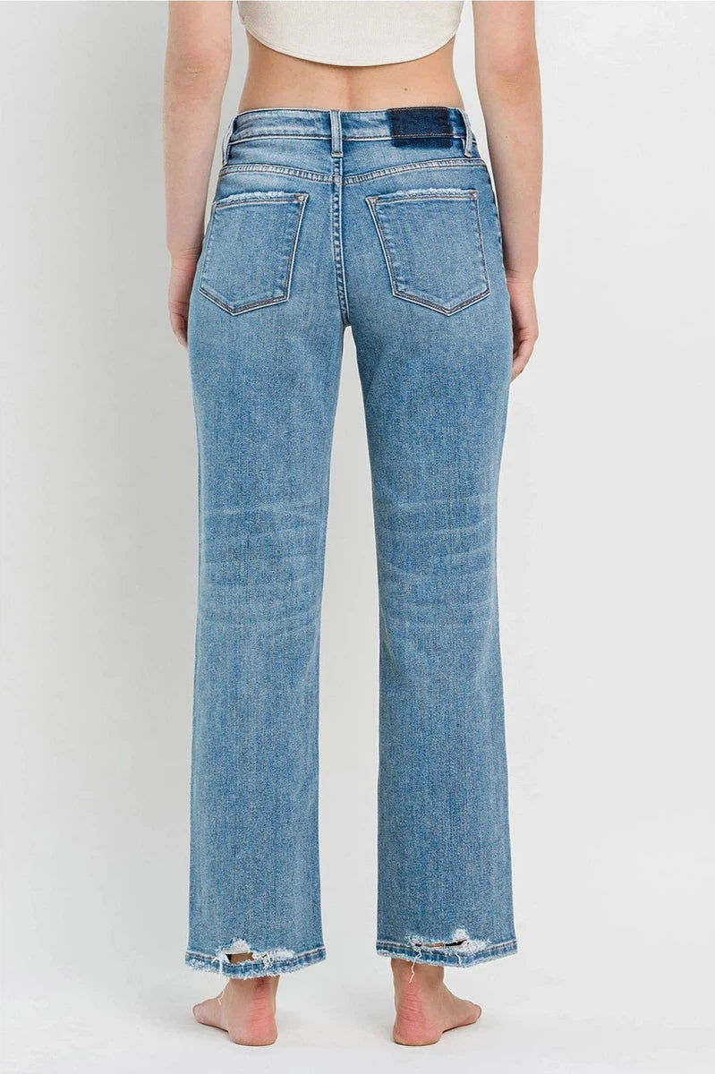 VERVET by Flying Monkey - Kendall High Rise Dad Jeans in Joysome