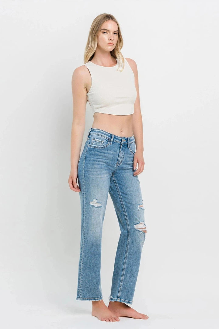 VERVET by Flying Monkey - Kendall High Rise Dad Jeans in Joysome