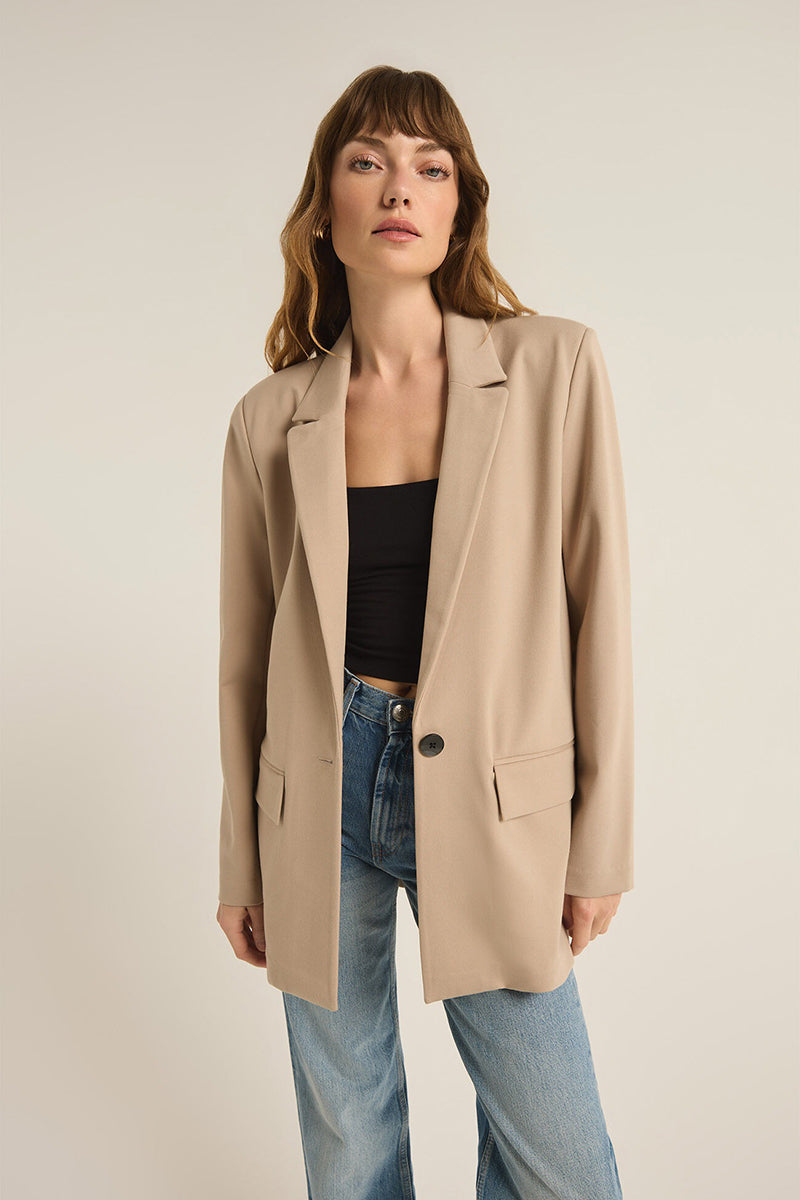 Z Supply - Do It All Relaxed Blazer in Putty