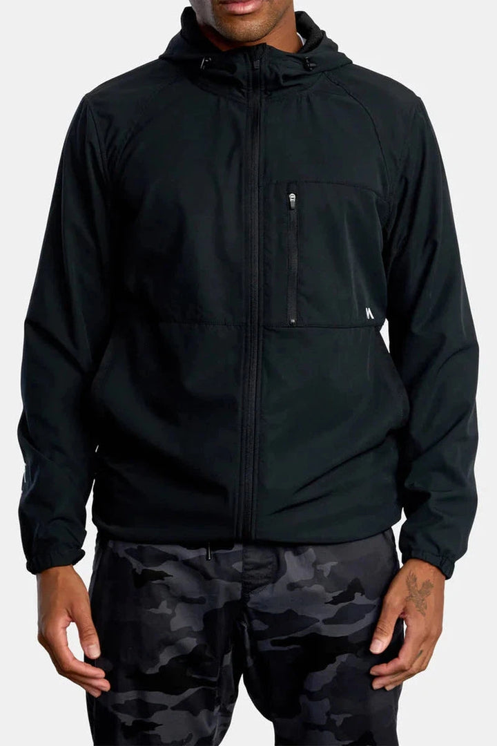 RVCA - Yogger Zip-Up Hooded Jacket II in Black