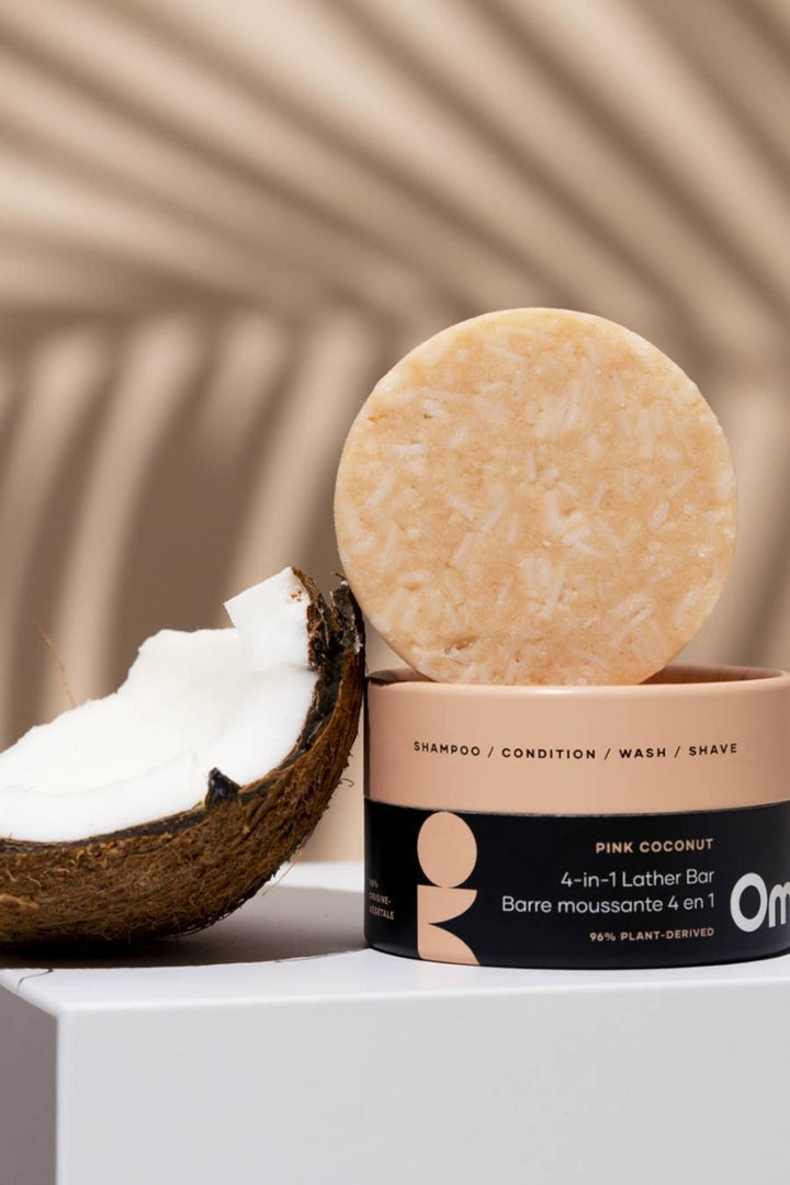 Om Organics - Pink Coconut 4 in 1 Lather Bar