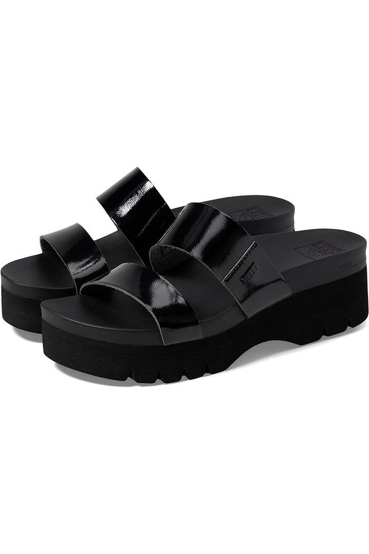 Reef - Cushion Vista Higher in Black Patent