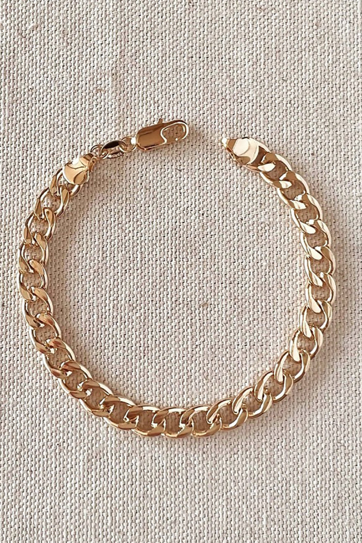 GoldFi - Unisex Chunky Cuban Bracelet in Gold - 9.25in