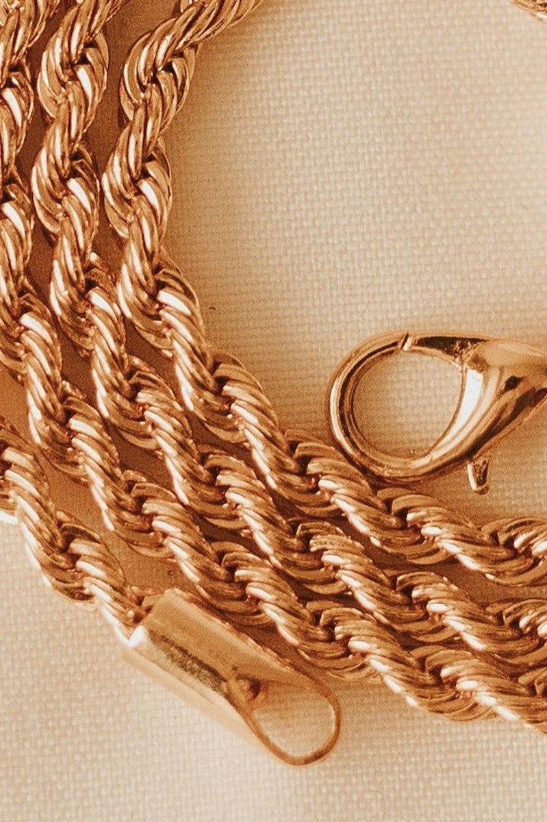 Mauve Jewelry Co. - Naomi Gold Filled Rope Necklace in Gold