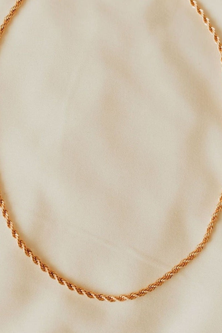 Mauve Jewelry Co. - Naomi Gold Filled Rope Necklace in Gold