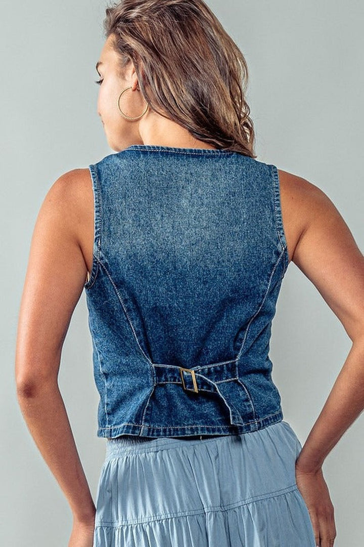 Urban Daizy - The Dependable Vest in Denim