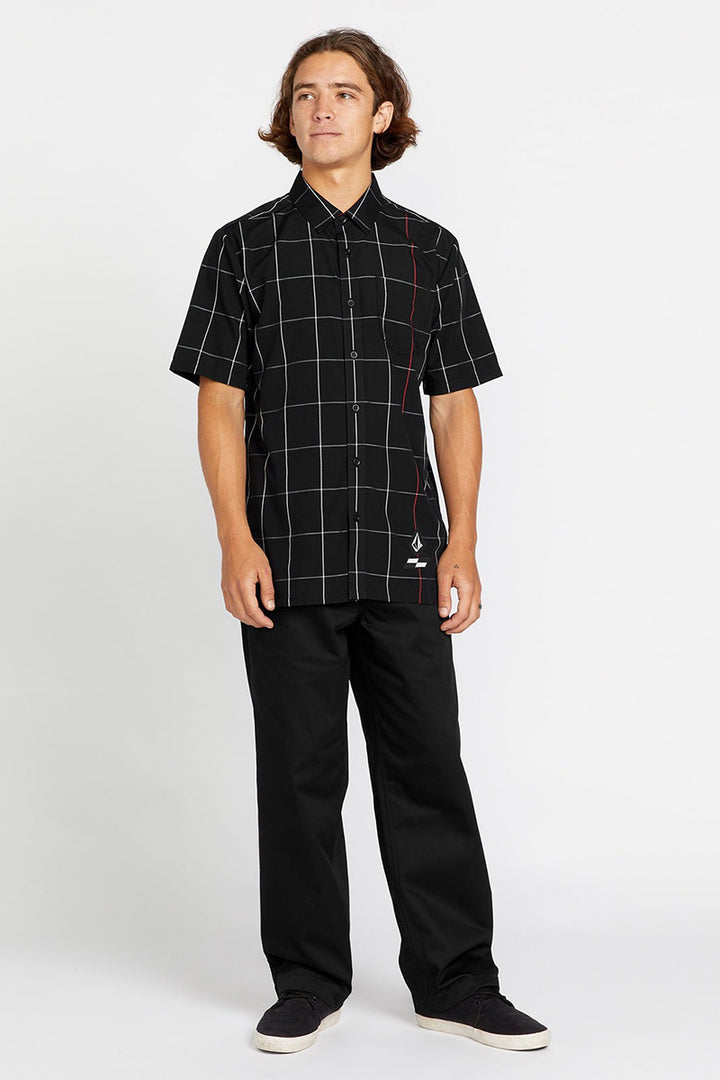 Volcom - Schroff X Volcom Plaid Short Sleeve Shirt in Black