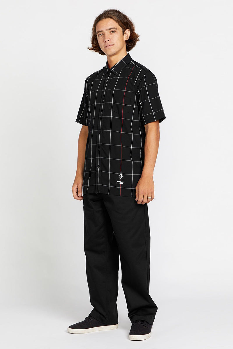 Volcom - Schroff X Volcom Plaid Short Sleeve Shirt in Black