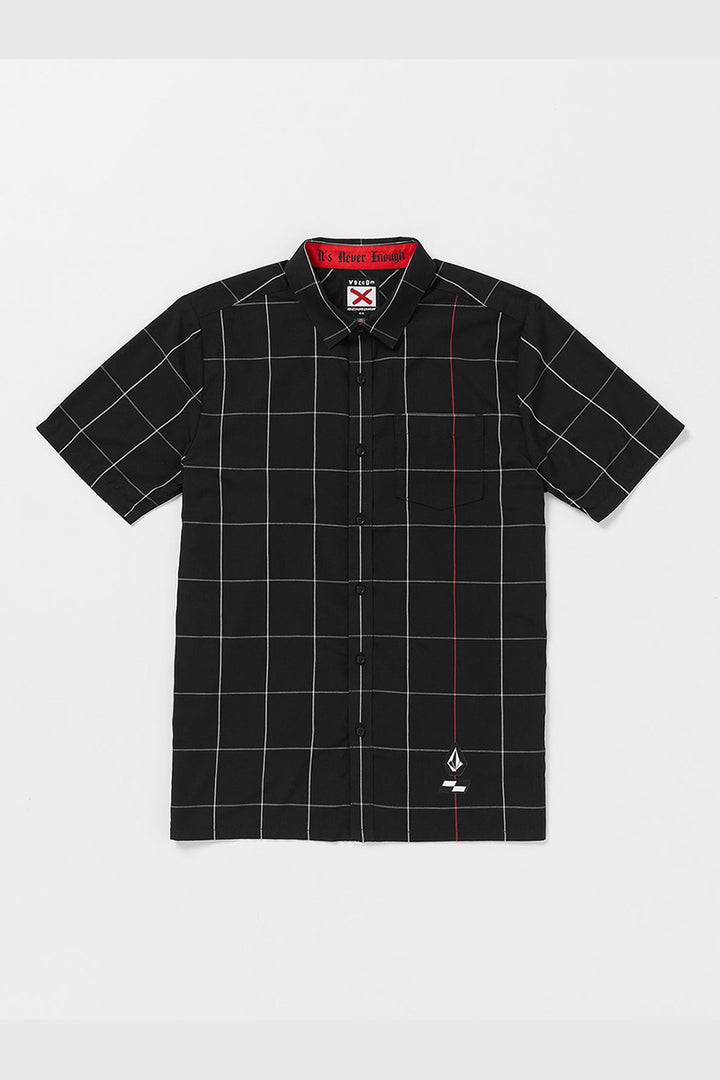 Volcom - Schroff X Volcom Plaid Short Sleeve Shirt in Black