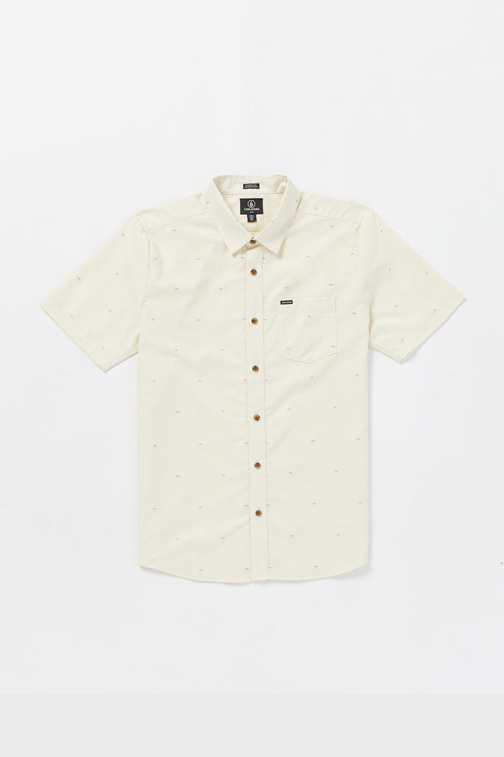 Volcom - Bankstone Woven Short Sleeve Shirt in Off White