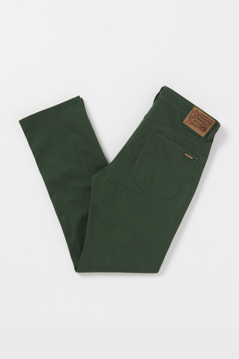 Volcom - Solver 5 Pocket Slub Pants in Dark Forest