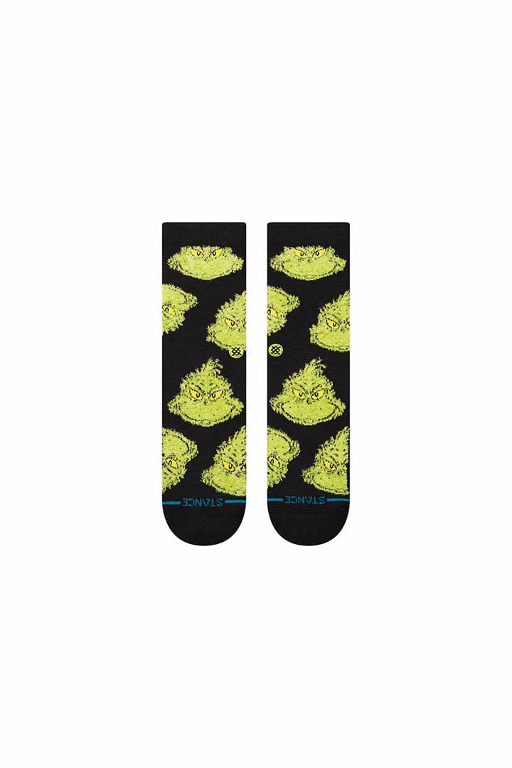 Stance - The Grinch X Stance Crew Socks in Mean One - Black