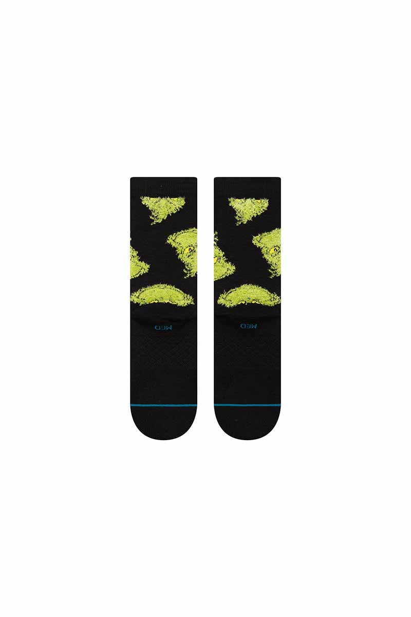 Stance - The Grinch X Stance Crew Socks in Mean One - Black