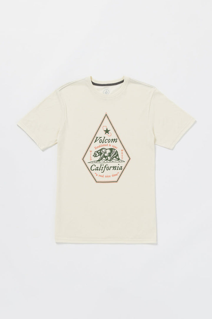 Volcom - Calinice Time Short Sleeve Tee in Off White Heather