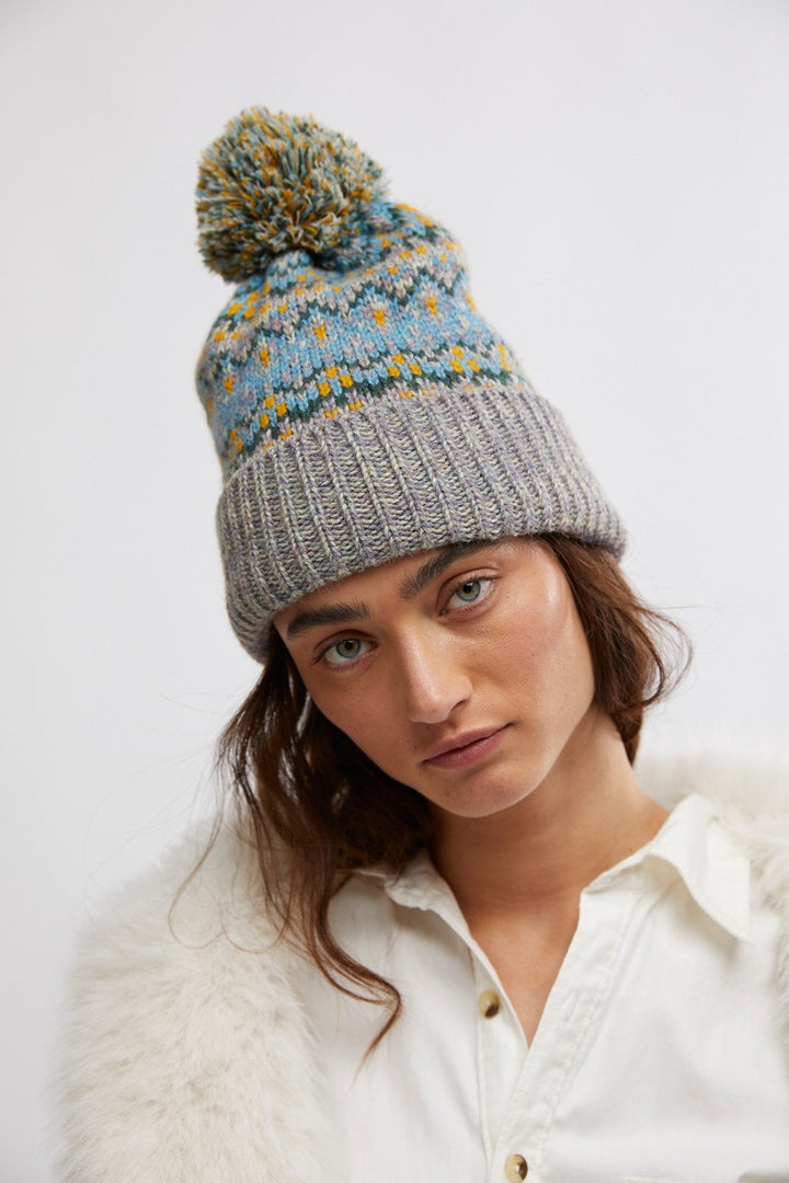 Free People - First Frost Fairisle Pomb in Sage