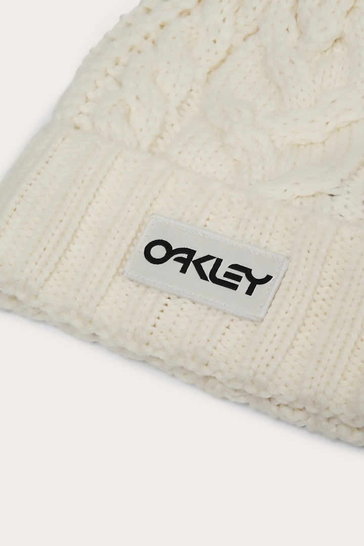 Oakley - Harper Pom Beanie in Arctic White/Blackout