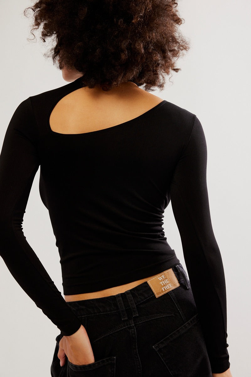 Free People - Cut It Out Seamless Long Sleeve in Black