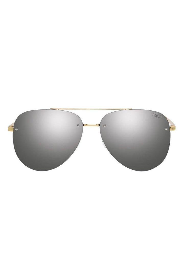 I-SEA - River in Gold Frames with Silver Mirror Lenses