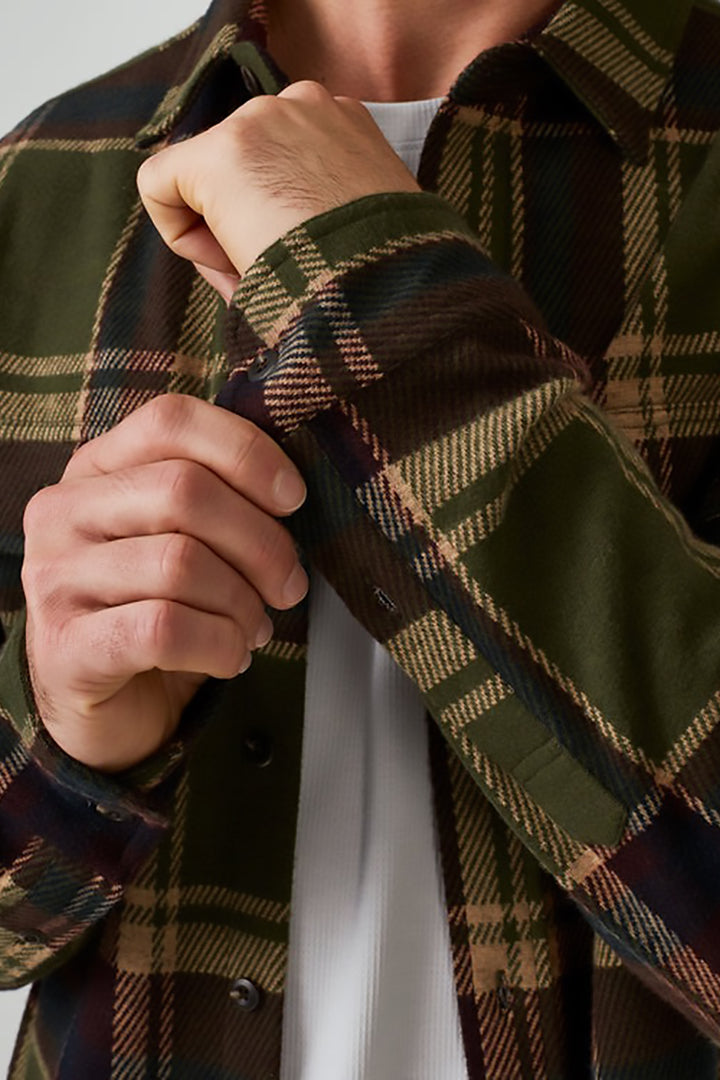 7DIAMONDS - Generation™ Plaid Shirt in Olive