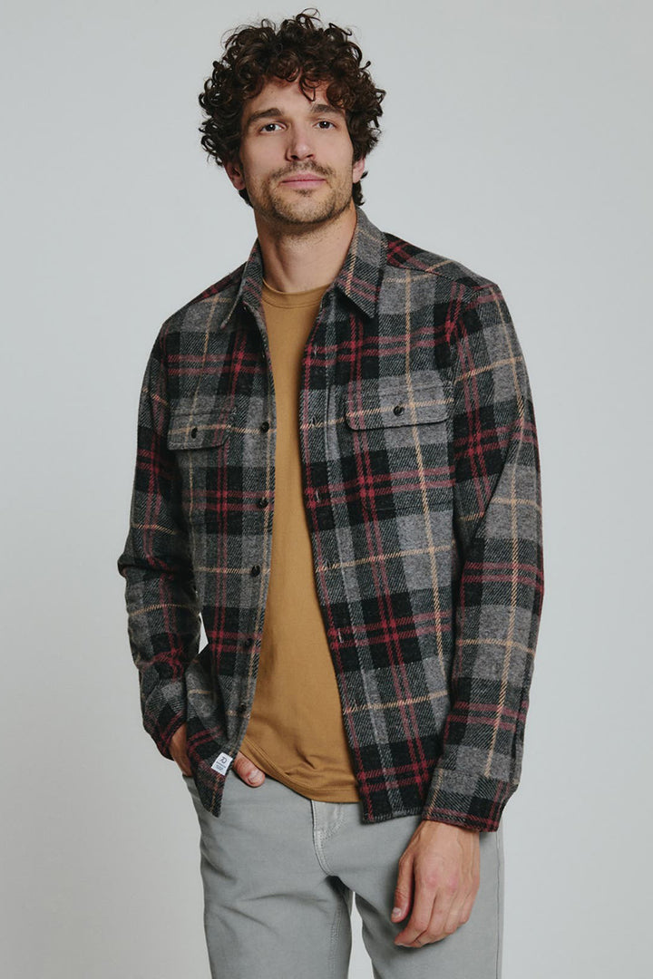 7DIAMONDS - Generation™ Plaid Shirt in Charcoal