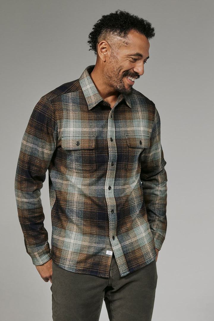 7DIAMONDS - Generation™ Plaid Shirt in Toffee