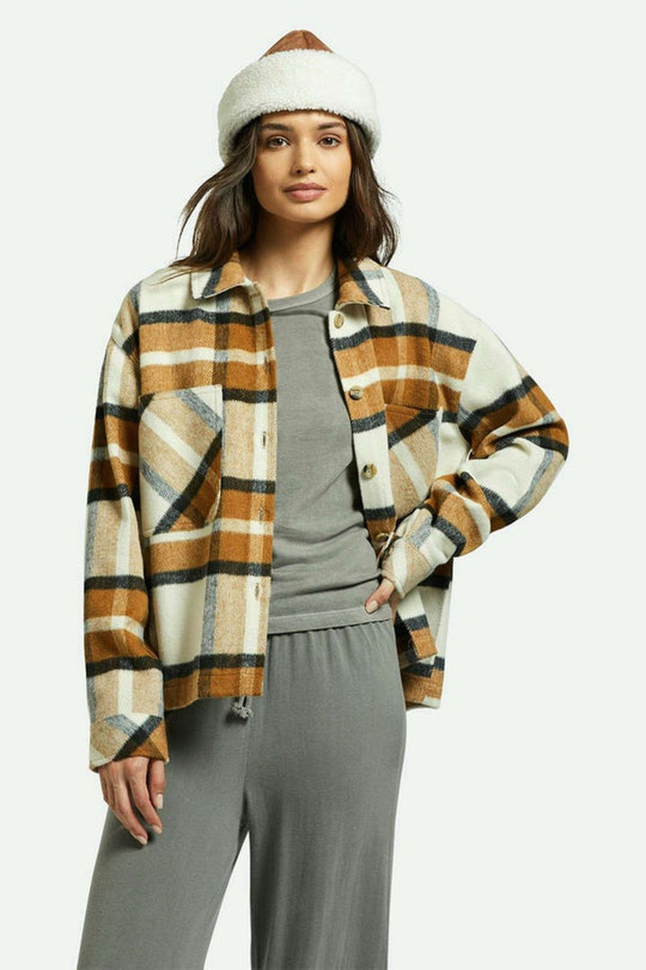 Brixton - Bowery Women's Soft Brushed Flannel in Washed Copper