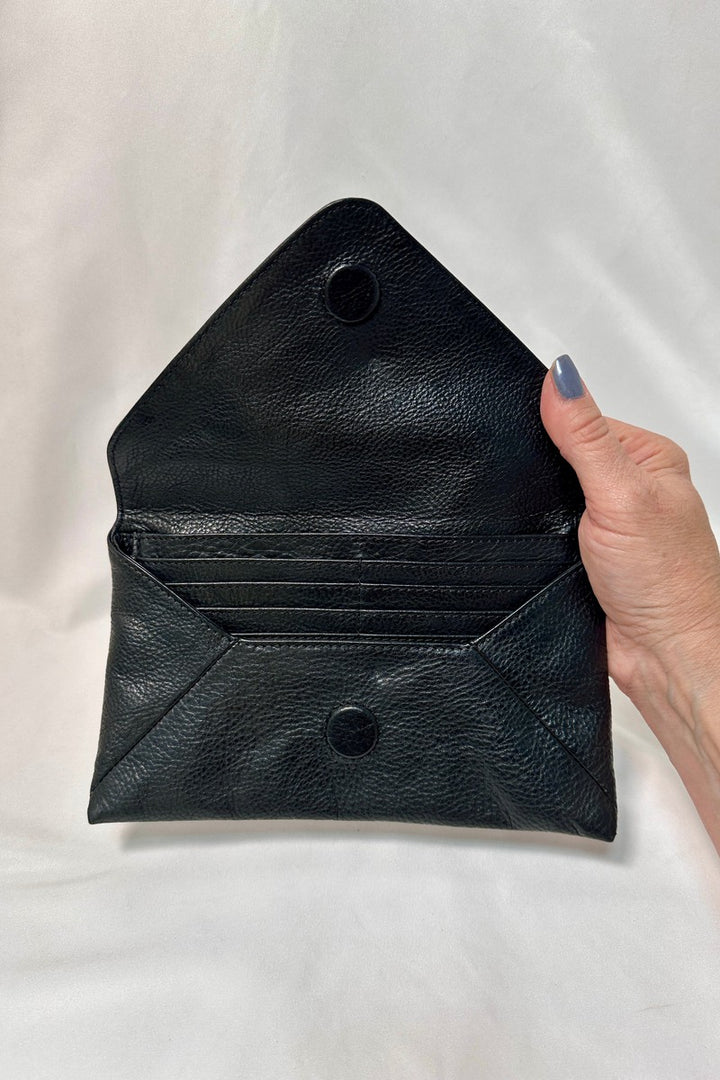 Rock Paper Scissors - "Bella" Envelope Clutch Wallet in Black