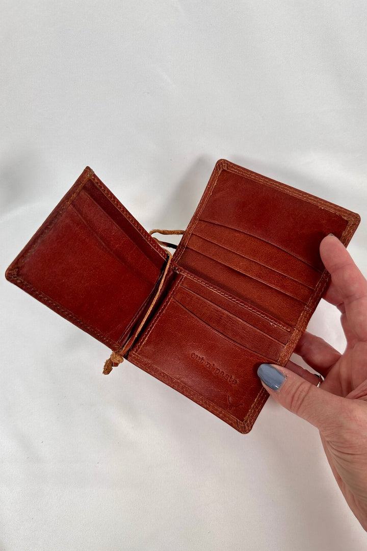 Cut n' Paste - "El" L Shaped Slim Wallet in Cognac