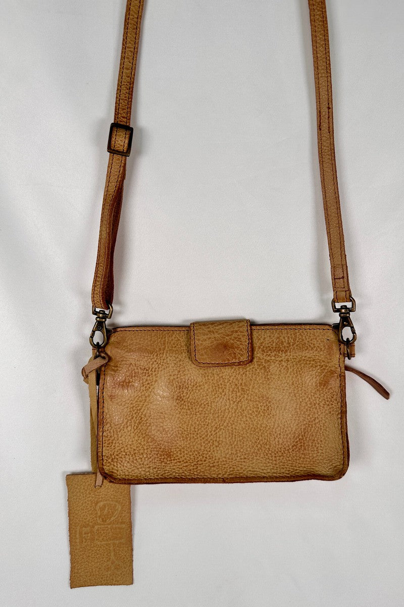 Rock Paper Scissors - "X" Cross Body / Belt Phone Case in Cognac