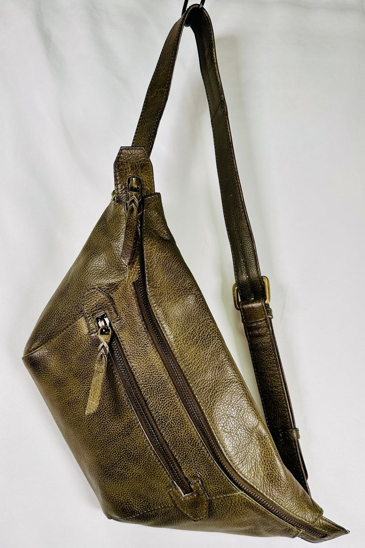 Rock Paper Scissors - "City" Organizer Sling Bag in Olive