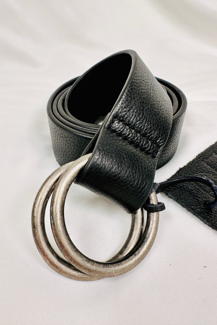 Cut n' Paste - Strap Plain Wrap Belt in Black