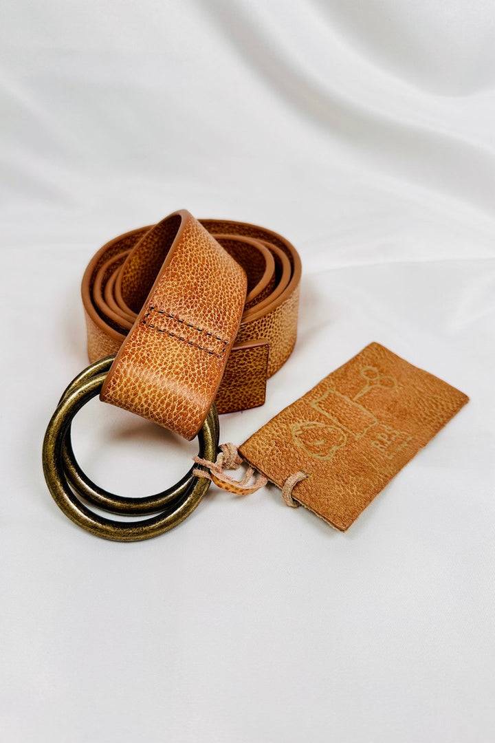 Cut n' Paste - Strap Plain Wrap Belt in Cognac