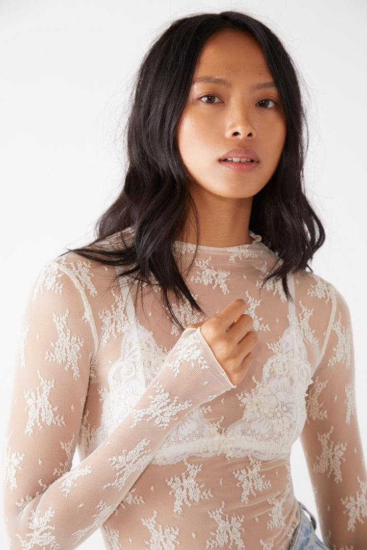 Free People - Lady Lux Layering Top in Evening Creme